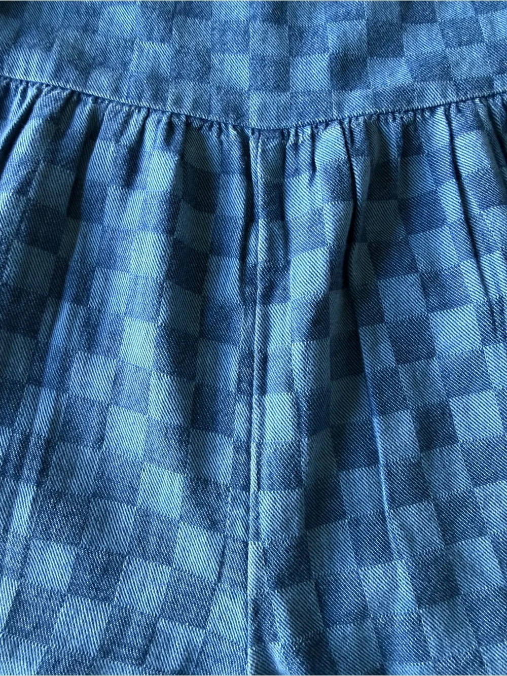 Old Navy Blue Check Cotton Romper